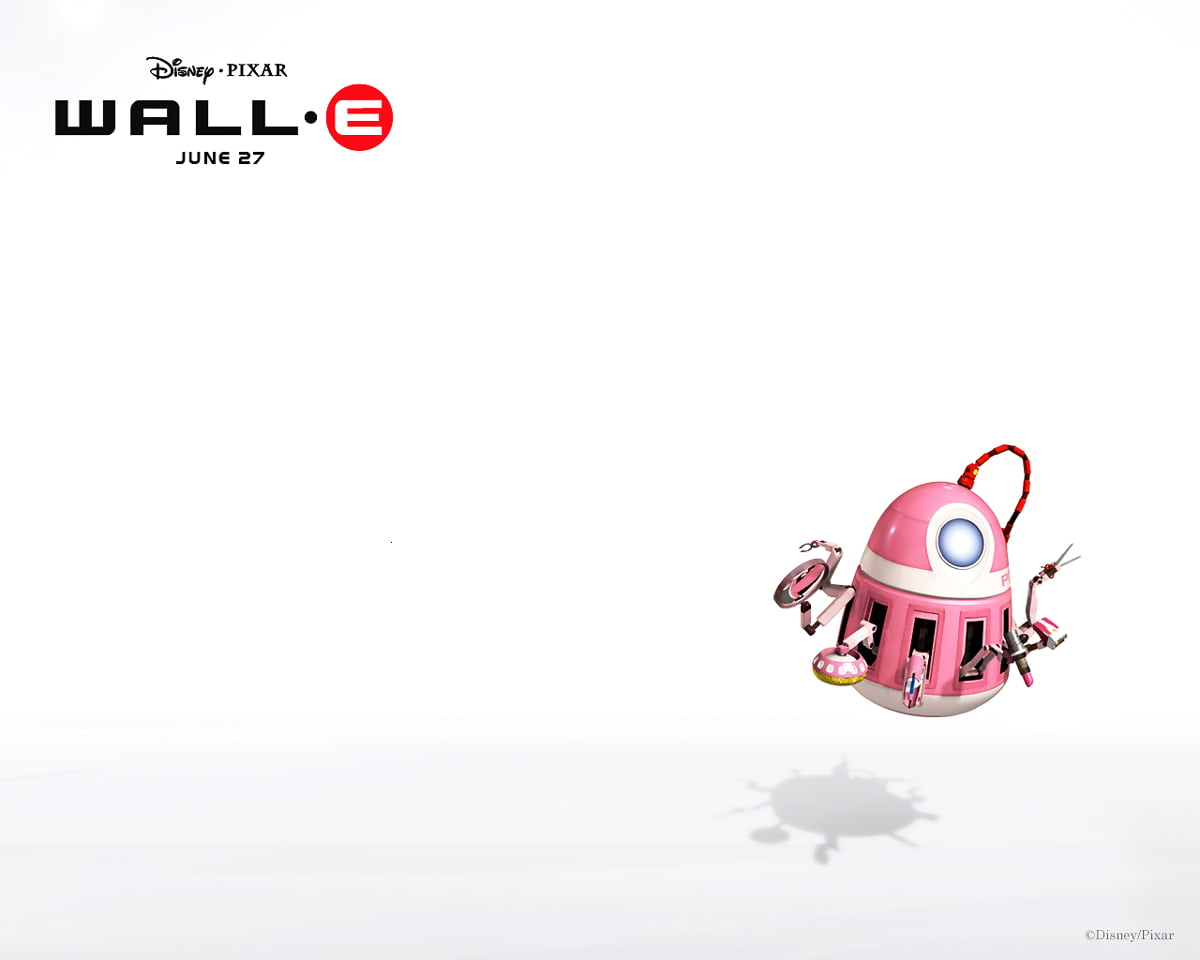 Tecknade serier, rosa, grafisk design, illustration, logotyp (scen från datoranimerad film "WALL-E")