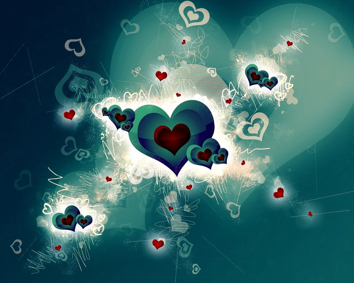 Vänskap, hjärta, blå, kärlek, tecknade serier / gratis HD bakgrundsbilder 1500x1200