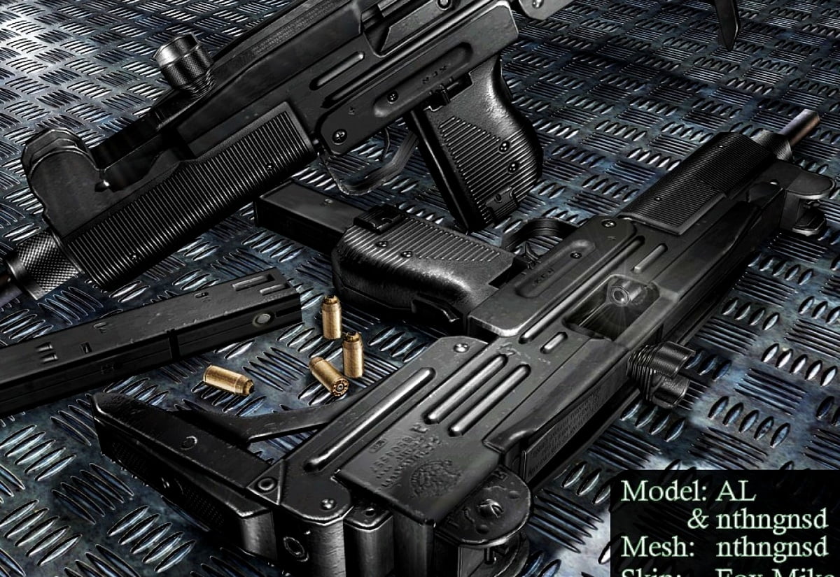 Vapen, skjutvapen, pistol, gevär, svarta - HD skrivbordsbild (1600x1100)