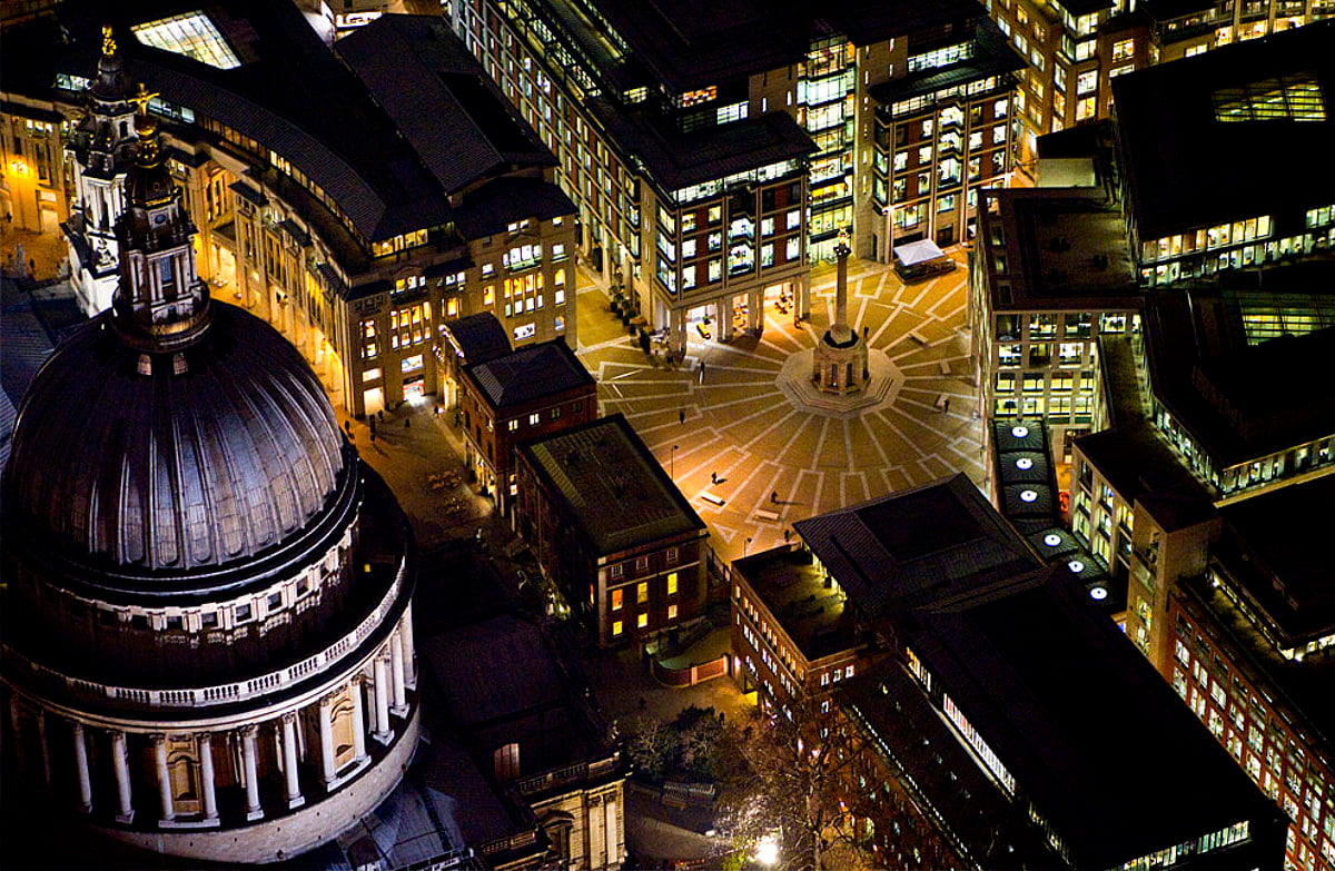 London på natten, stad, skyskrapor, metropol, arkitektur / gratis HD bakgrundsbilder 990x646