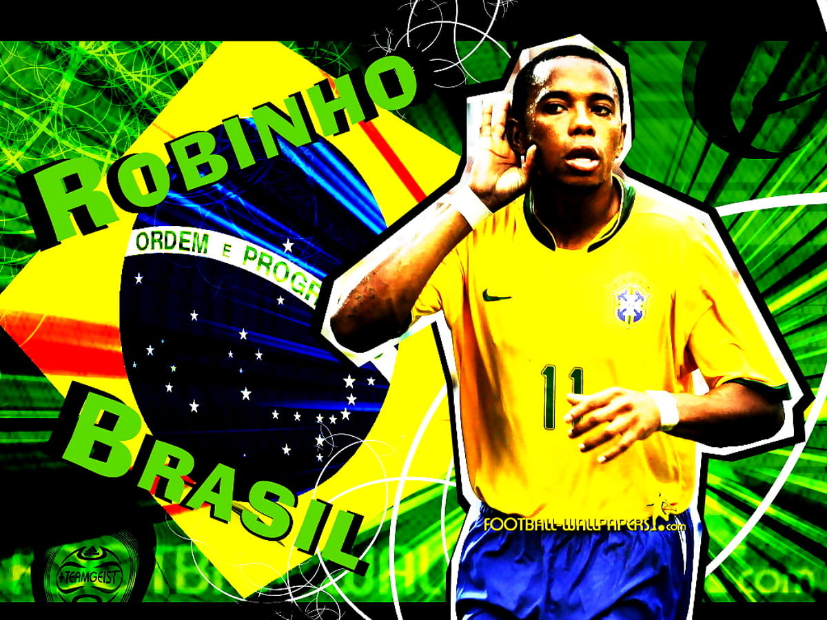 Bakgrundsbild Robinho Fotbollsaffischer Fotboll Ladda Ner 
