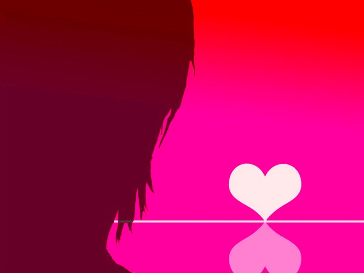 Sankt Valentin, hjärta, rosa, röda, magenta — skrivbordsbakgrund 1600x1200