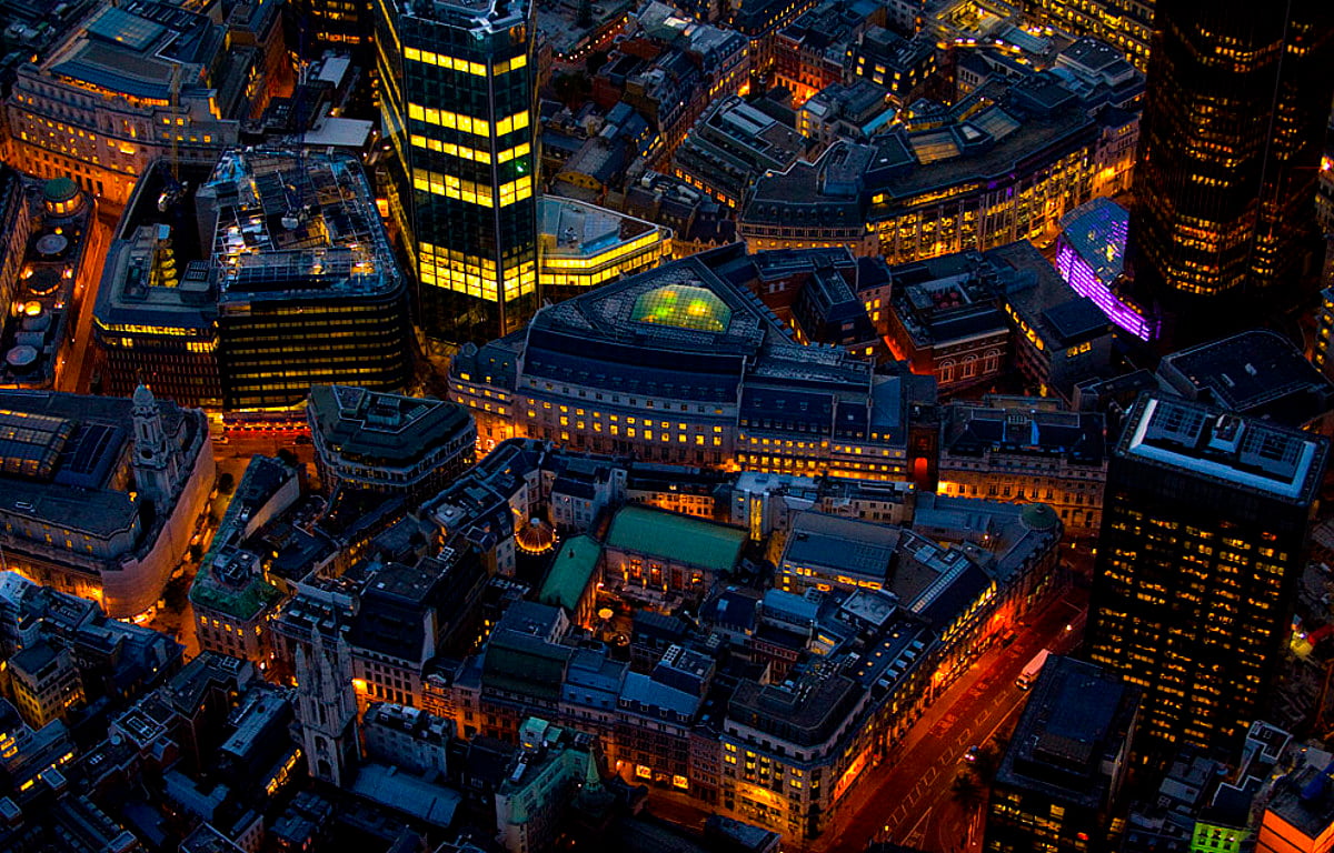 Skrivbordsbilder : London på natten, stad, metropol, skyskrapor, strategi videospel