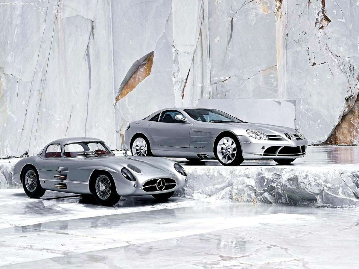 Mercedes täckt av snö - gratis bakgrundsbild 1600x1200